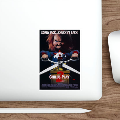 CHILD'S PLAY 2 1990 Movie Poster STICKER Vinyl Die-Cut Decal-The Sticker Space