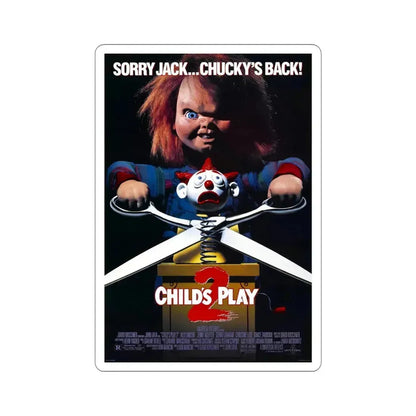 Childs Play 2 1990 Movie Poster STICKER Vinyl Die-Cut Decal 4 Inch - The Sticker Space
