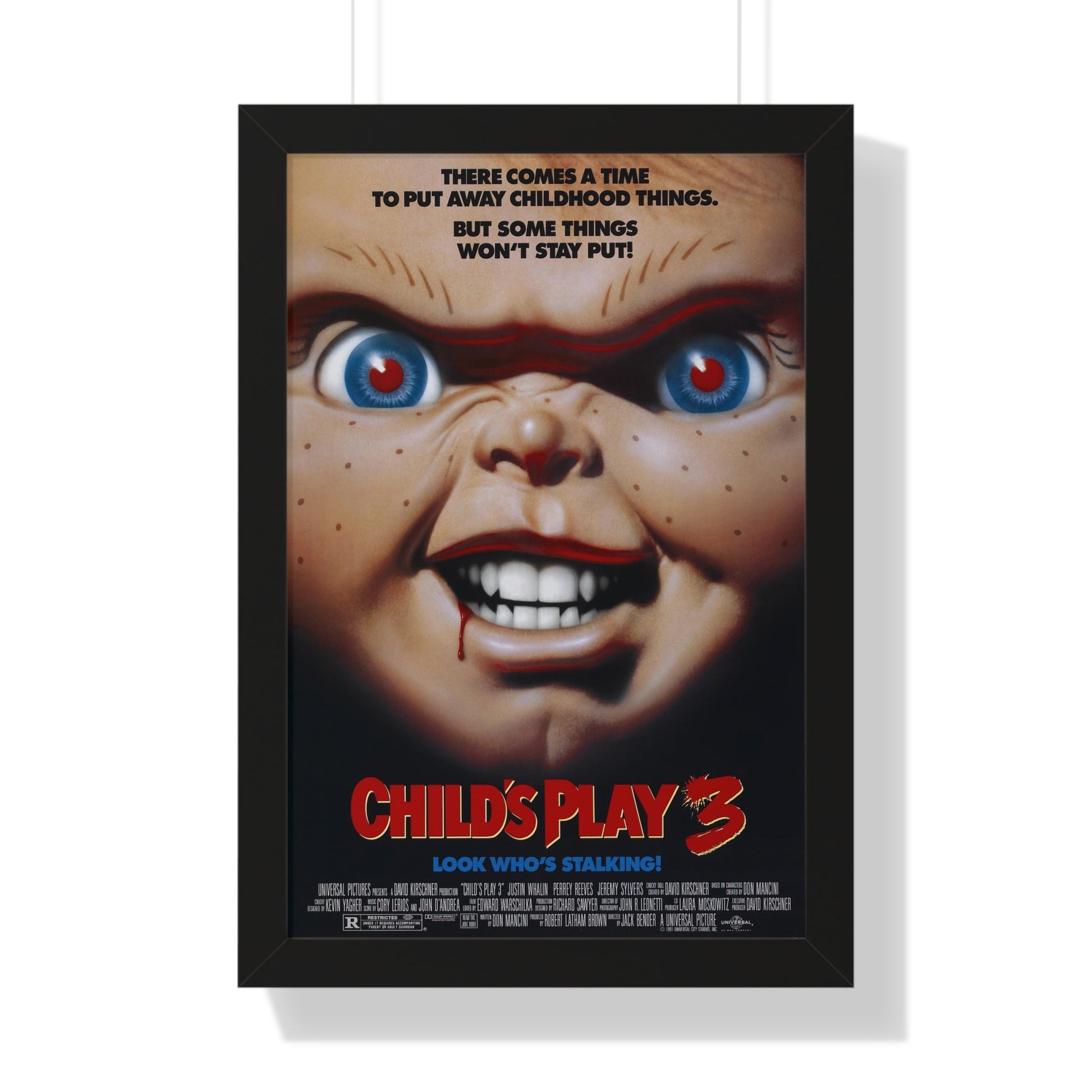 CHILD'S PLAY 3 1991 - Framed Movie Poster-16″ x 24″-The Sticker Space