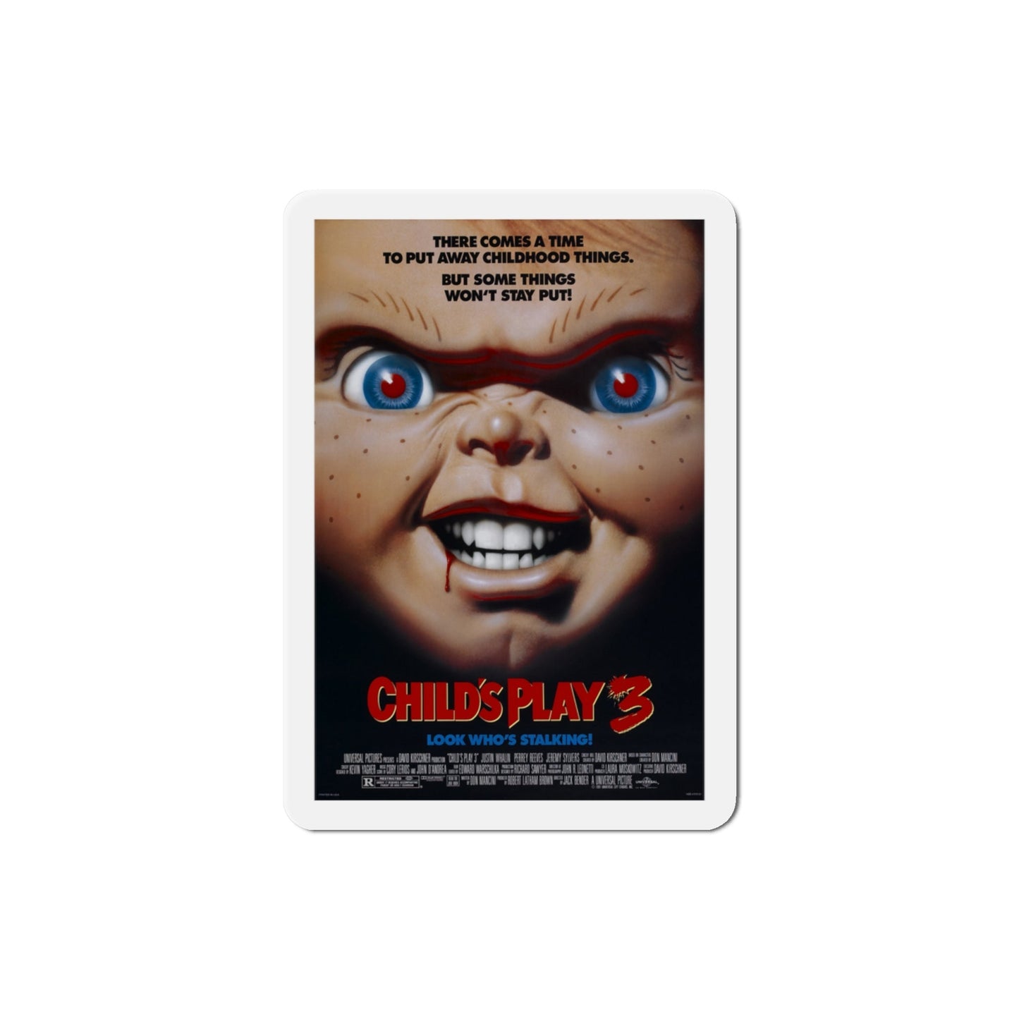 Childs Play 3 1991 Movie Poster Die-Cut Magnet-3" x 3"-The Sticker Space