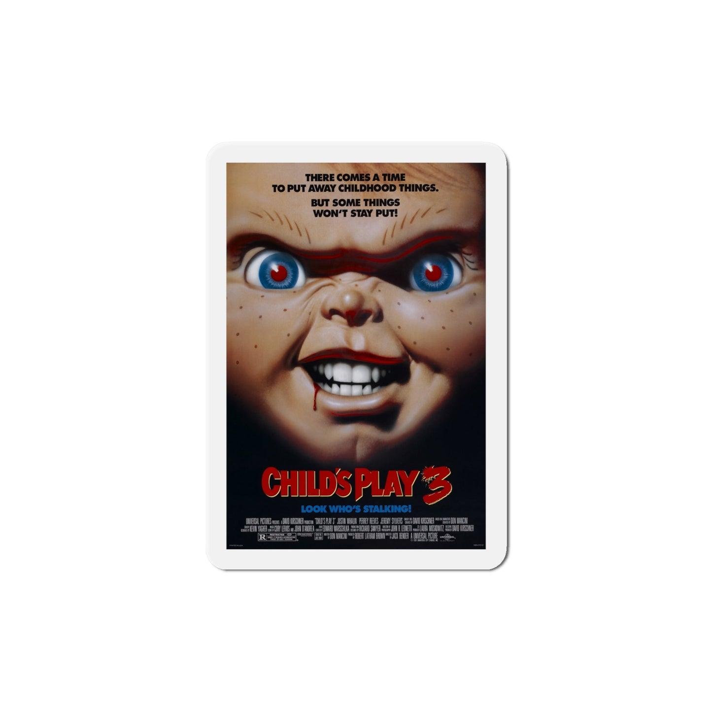 Childs Play 3 1991 Movie Poster Die-Cut Magnet-6 Inch-The Sticker Space