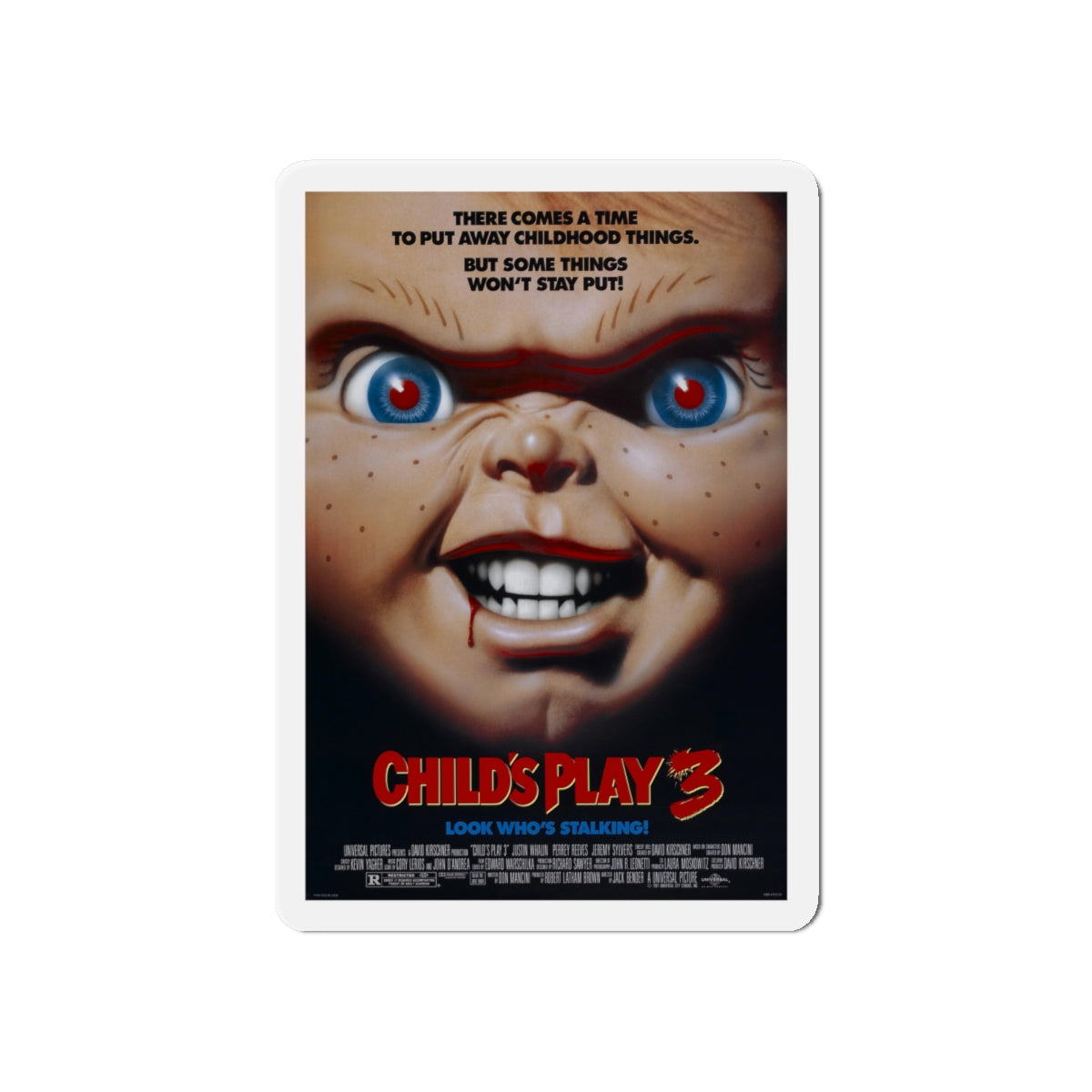 CHILD'S PLAY 3 1991 Movie Poster - Die-Cut Magnet-6 × 6"-The Sticker Space