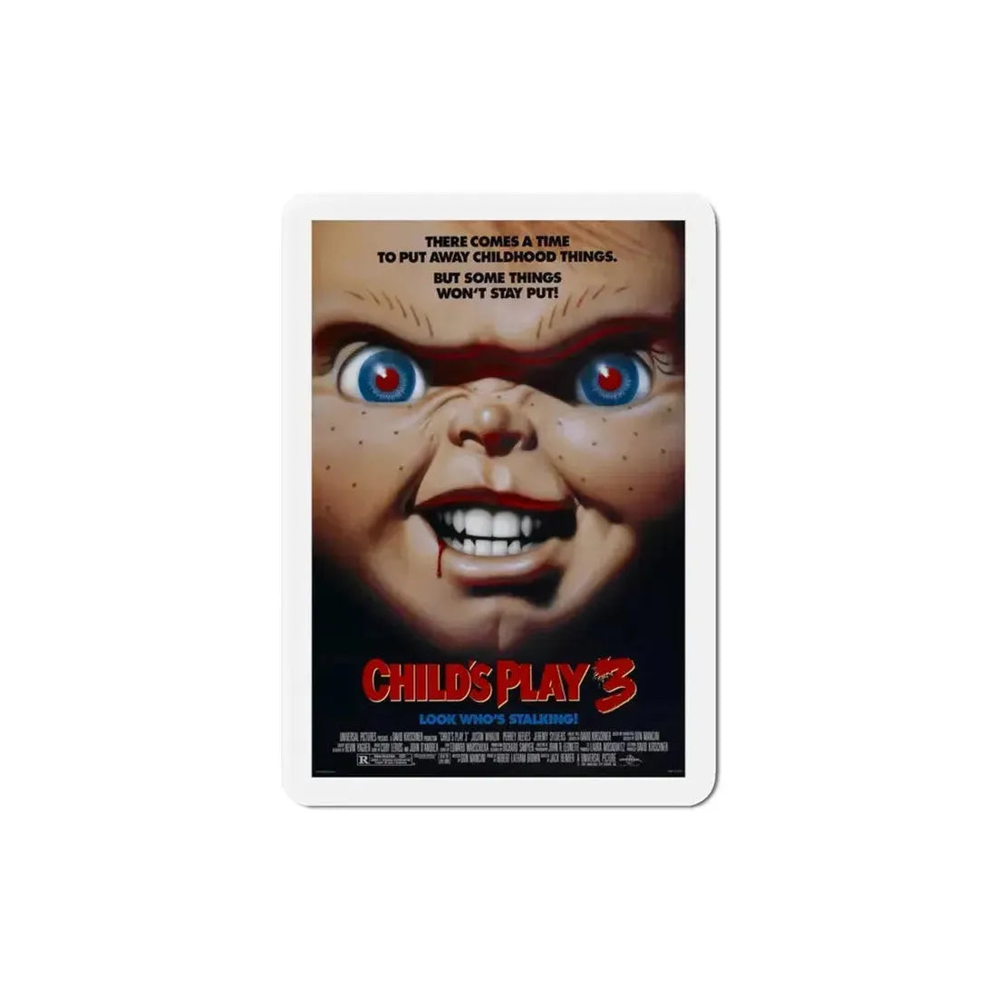 Childs Play 3 1991 Movie Poster Refrigerator Magnet 4 Inch - The Sticker Space