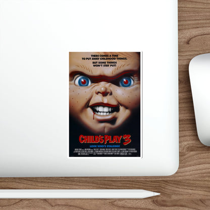 CHILD'S PLAY 3 1991 Movie Poster STICKER Vinyl Die-Cut Decal-The Sticker Space