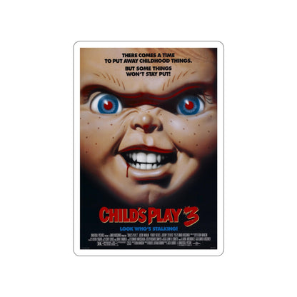 CHILD'S PLAY 3 1991 Movie Poster STICKER Vinyl Die-Cut Decal-4 Inch-The Sticker Space