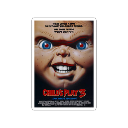 CHILD'S PLAY 3 1991 Movie Poster STICKER Vinyl Die-Cut Decal-6 Inch-The Sticker Space