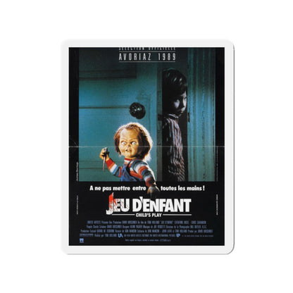 CHILD'S PLAY (FOREIGN) 1988 Movie Poster - Die-Cut Magnet-2" x 2"-The Sticker Space