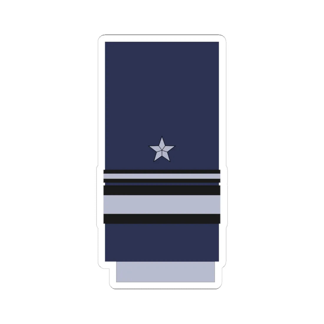Chile AirForce OF 7 (Chile) (Military Rank) STICKER Vinyl Kiss-Cut Decal 4 Inch White - The Sticker Space