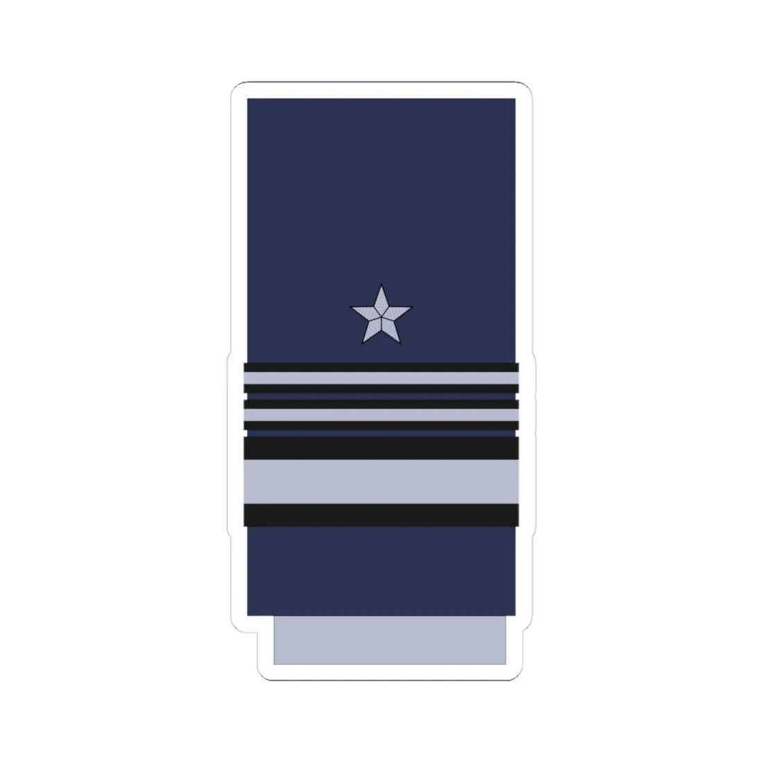 Chile AirForce OF 8 (Chile) (Military Rank) STICKER Vinyl Kiss-Cut Decal 4 Inch White - The Sticker Space