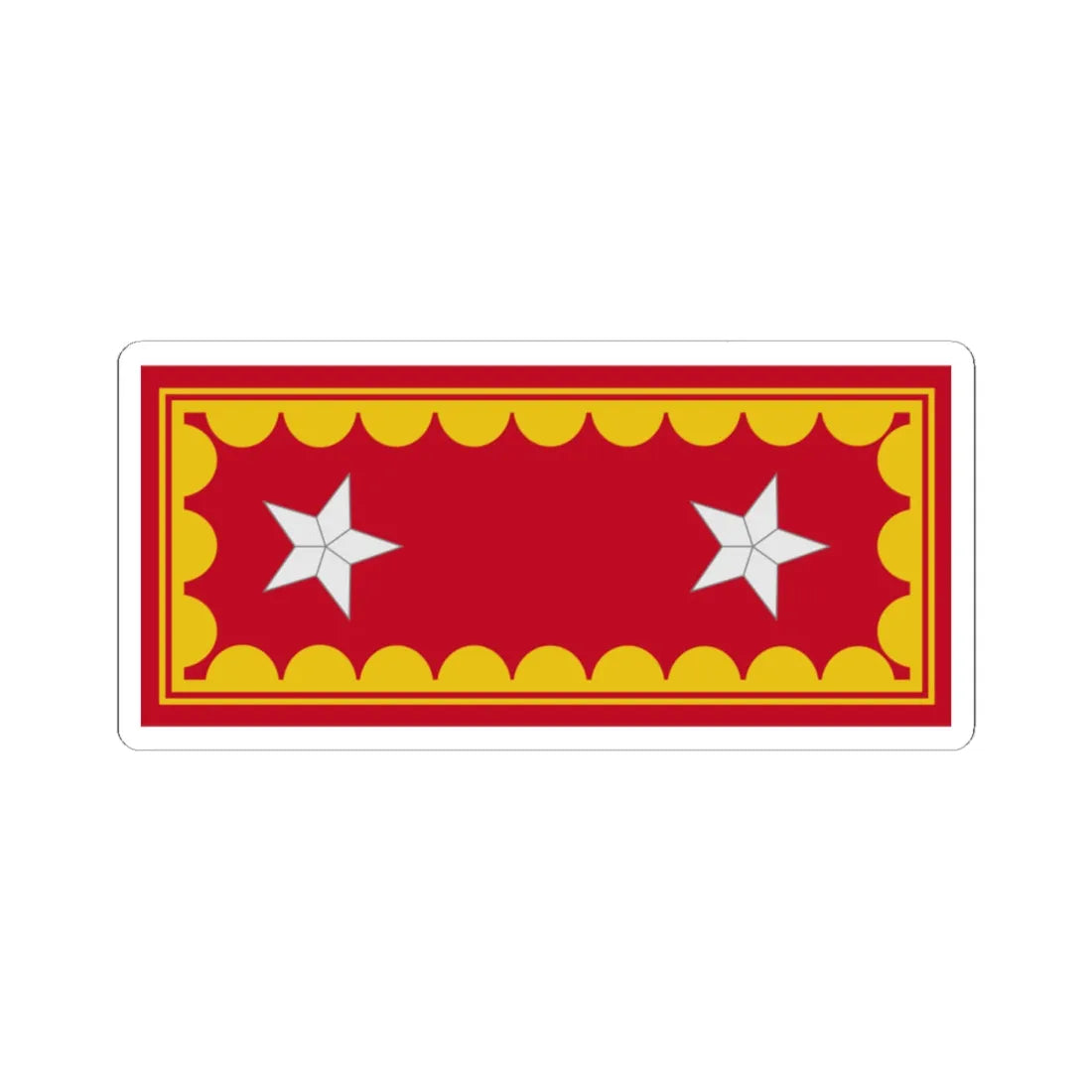 Chile Army OF 7 (Chile) (Military Rank) STICKER Vinyl Kiss-Cut Decal 4 Inch White - The Sticker Space