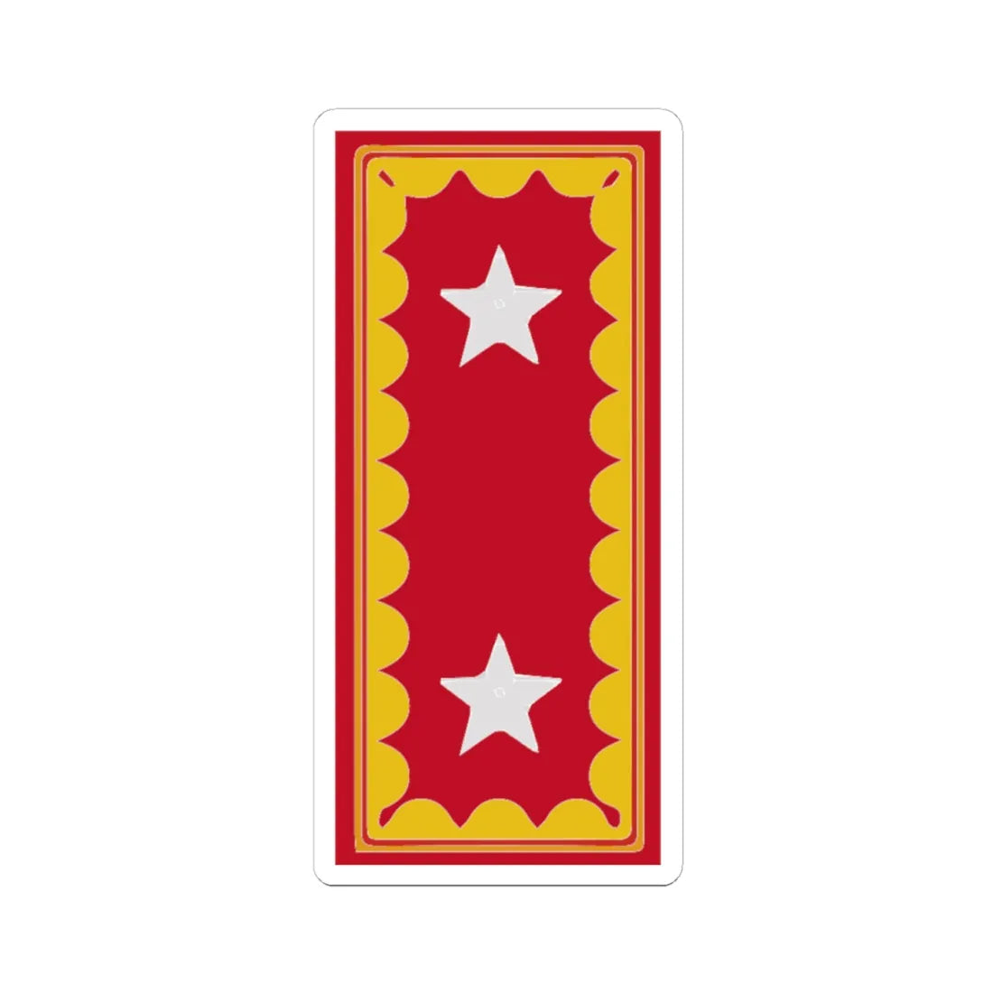 Chile Army OF 7 Presilla de General de Brigada del Ejército de Chile (Military Rank) STICKER Vinyl Kiss-Cut Decal 4 Inch White - The Sticker Space