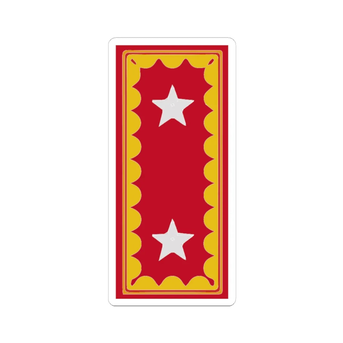 Chile Army OF 7 Presilla de General de Brigada del Ejército de Chile (Military Rank) STICKER Vinyl Kiss-Cut Decal 6 Inch White - The Sticker Space