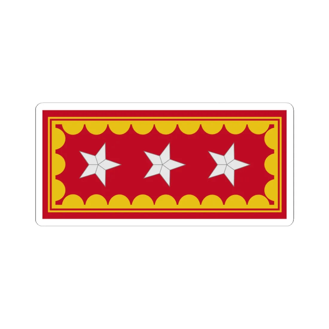 Chile Army OF 8 (Chile) (Military Rank) STICKER Vinyl Kiss-Cut Decal 4 Inch White - The Sticker Space