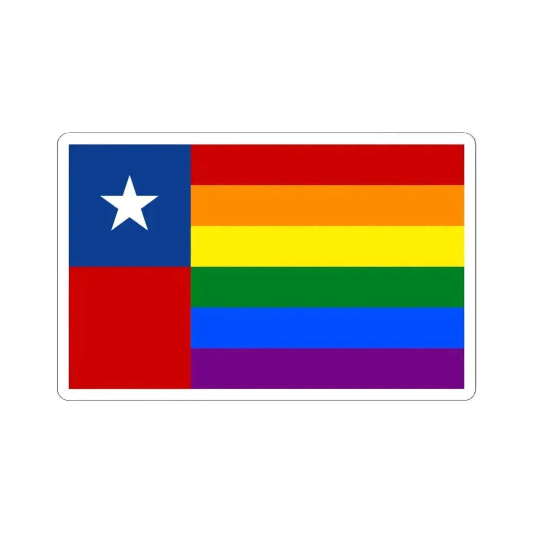 Chile Gay flag (Chile) STICKER Vinyl Kiss-Cut Decal 4 Inch White - The Sticker Space