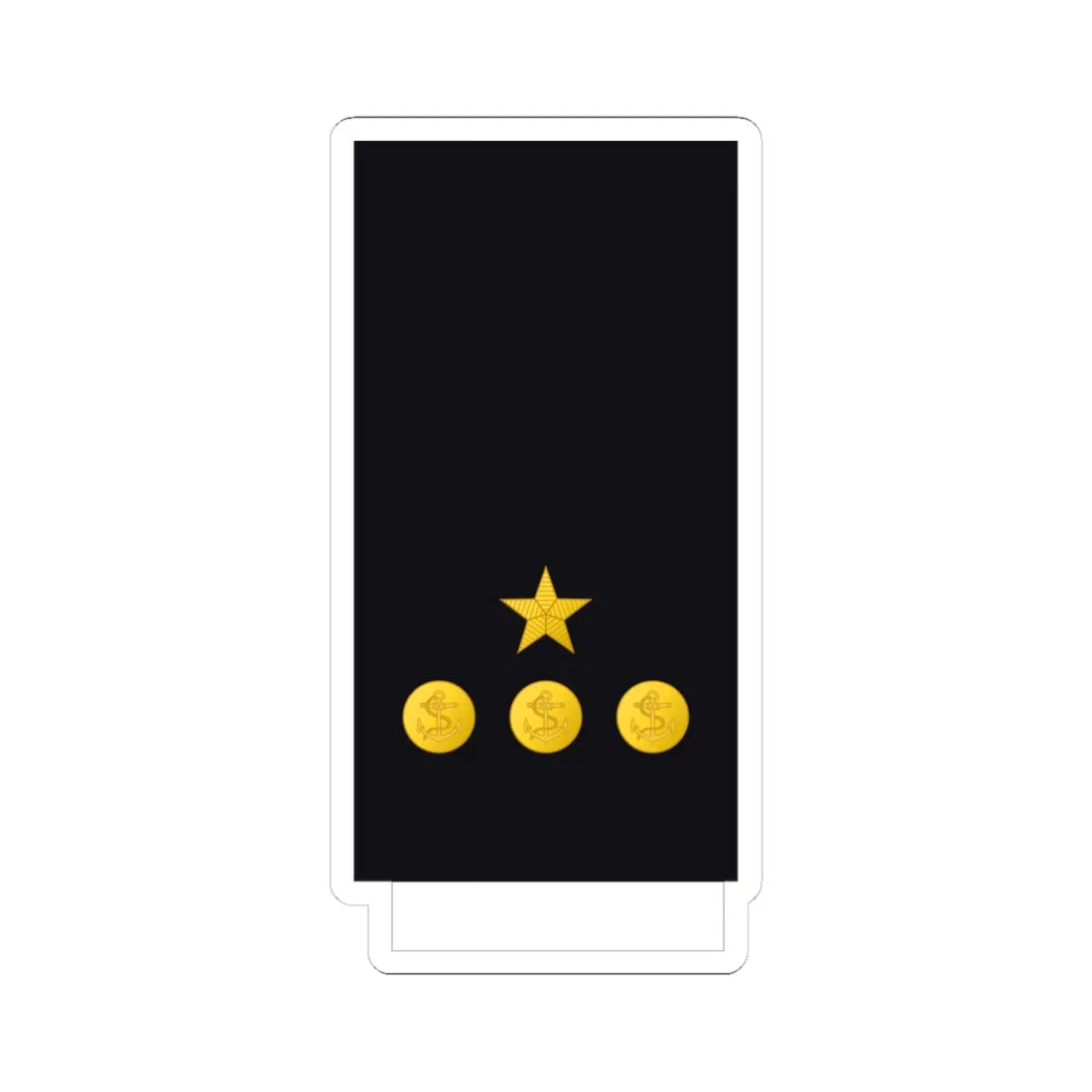 Chile Navy OF D (Chile) (Military Rank) STICKER Vinyl Kiss-Cut Decal 4 Inch White - The Sticker Space