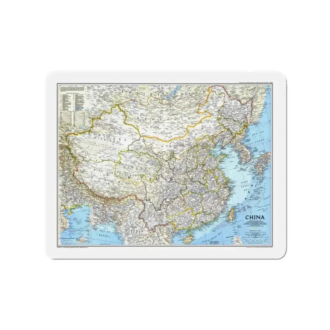 China 1 (1991) (Map) Refrigerator Magnet - The Sticker Space