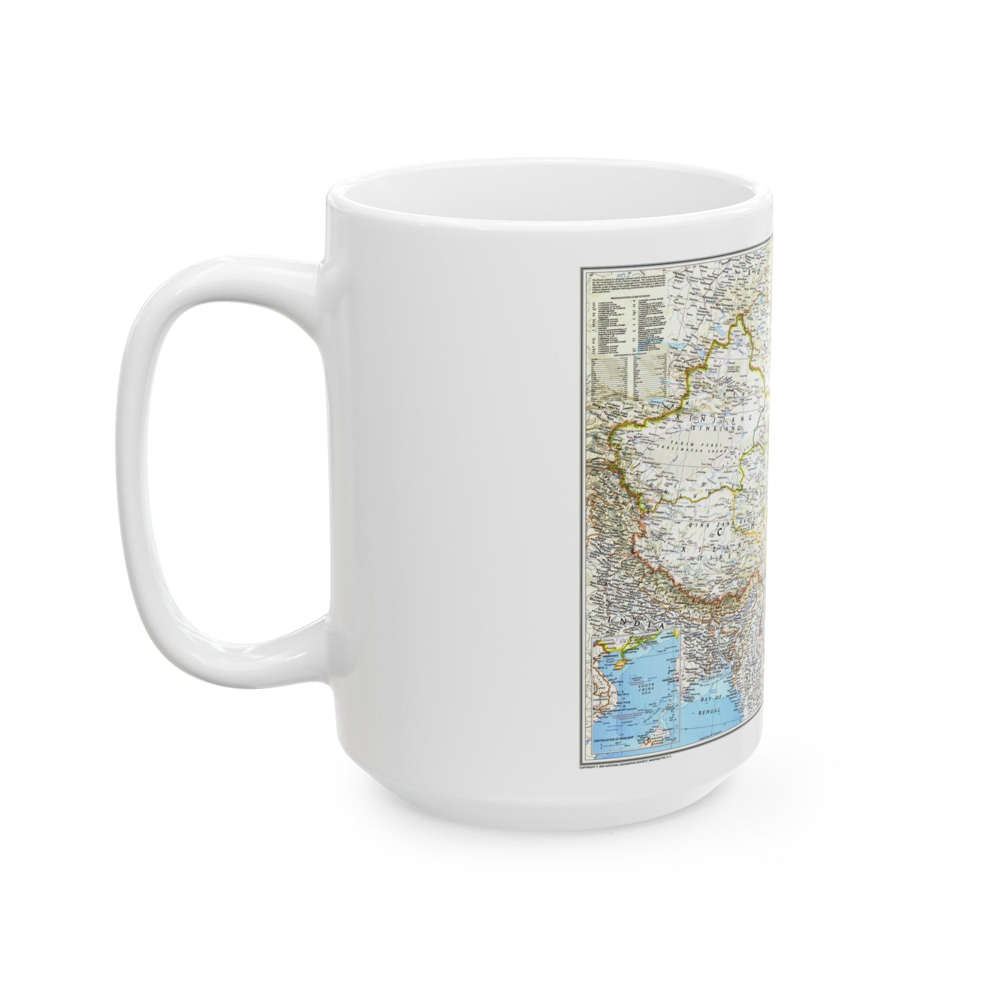 China 1 (1991) (Map) White Coffee Mug-The Sticker Space