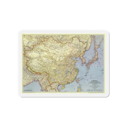 China (1945) (Map) Refrigerator Magnet 4 Inch - The Sticker Space