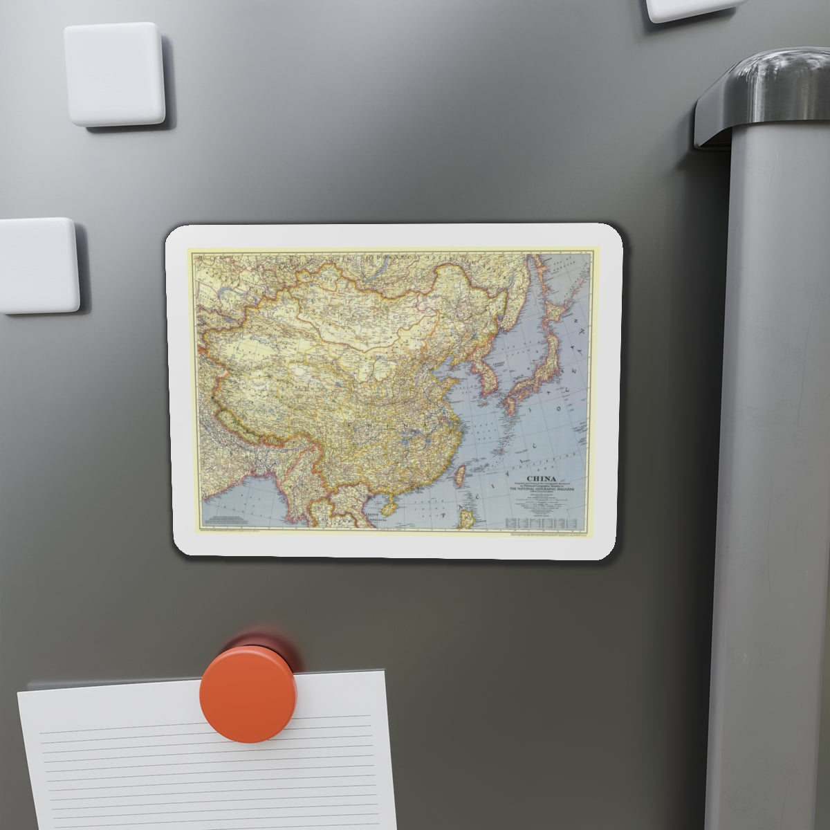 China (1945) (Map) Refrigerator Magnet-The Sticker Space