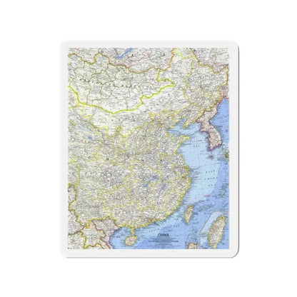 China (1964) (Map) Refrigerator Magnet - The Sticker Space