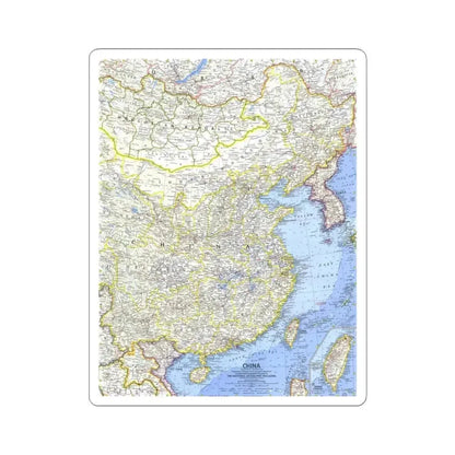 China (1964) (Map) STICKER Vinyl Kiss-Cut Decal 3 Inch White - The Sticker Space