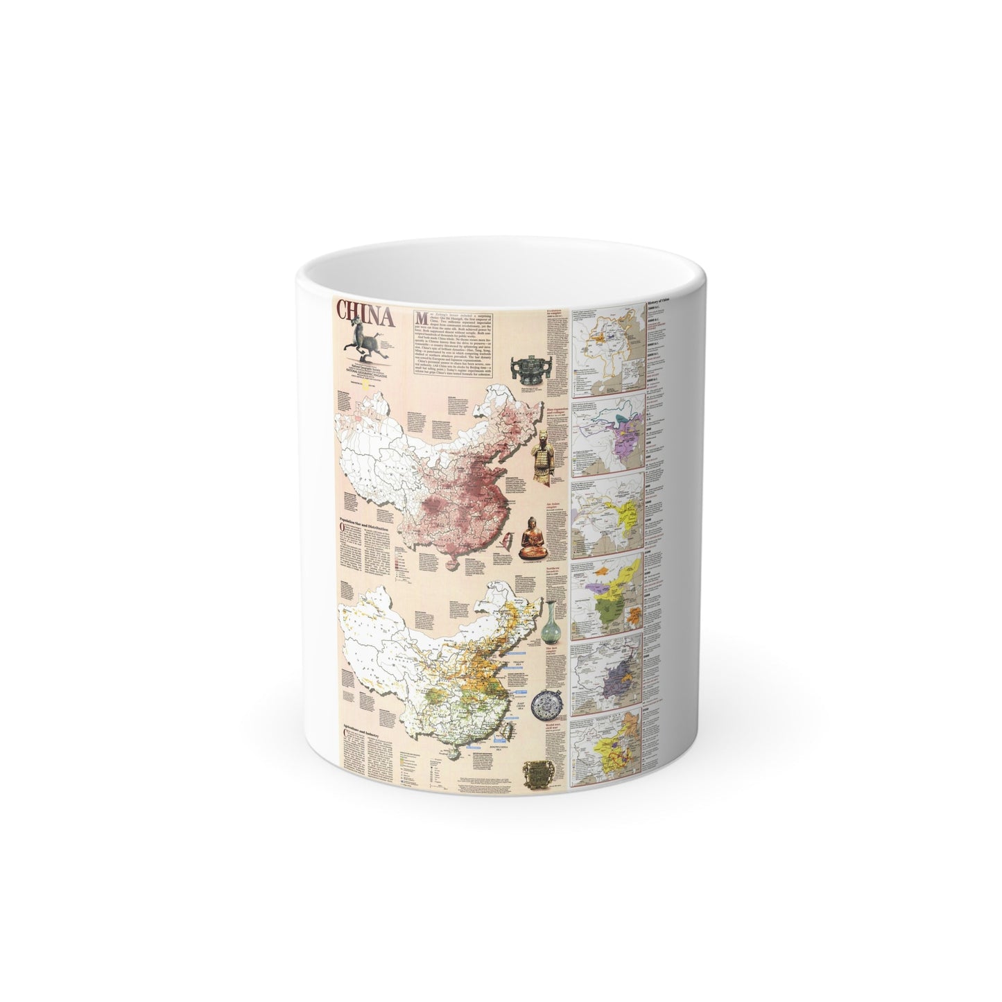 China 2 (1991) (Map) Color Changing Mug 11oz-11oz-The Sticker Space