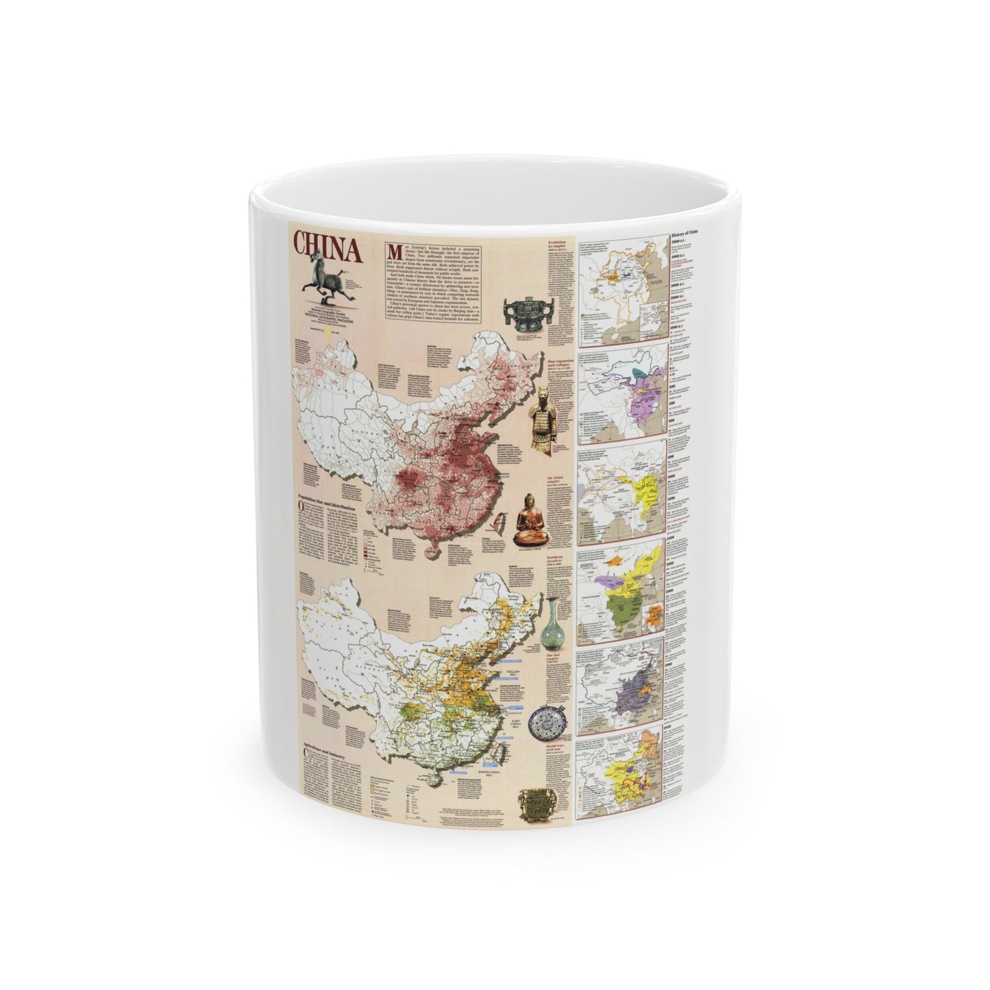 China 2 (1991) (Map) White Coffee Mug-11oz-The Sticker Space