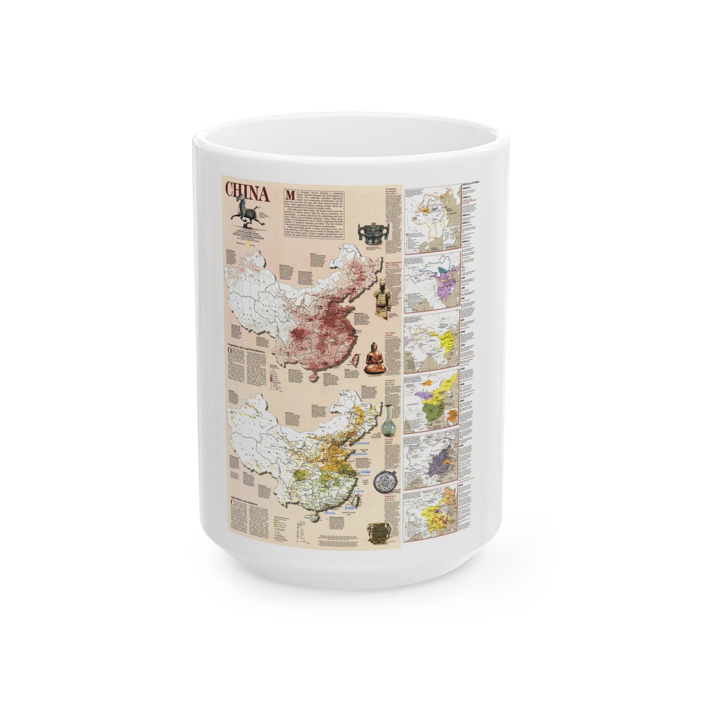 China 2 (1991) (Map) White Coffee Mug-15oz-The Sticker Space