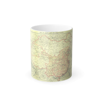 China and its Territories (1912) (Map) Color Changing Mug 11oz-11oz-The Sticker Space