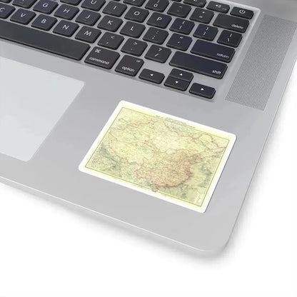 China and its Territories (1912) (Map) STICKER Vinyl Kiss-Cut Decal - The Sticker Space