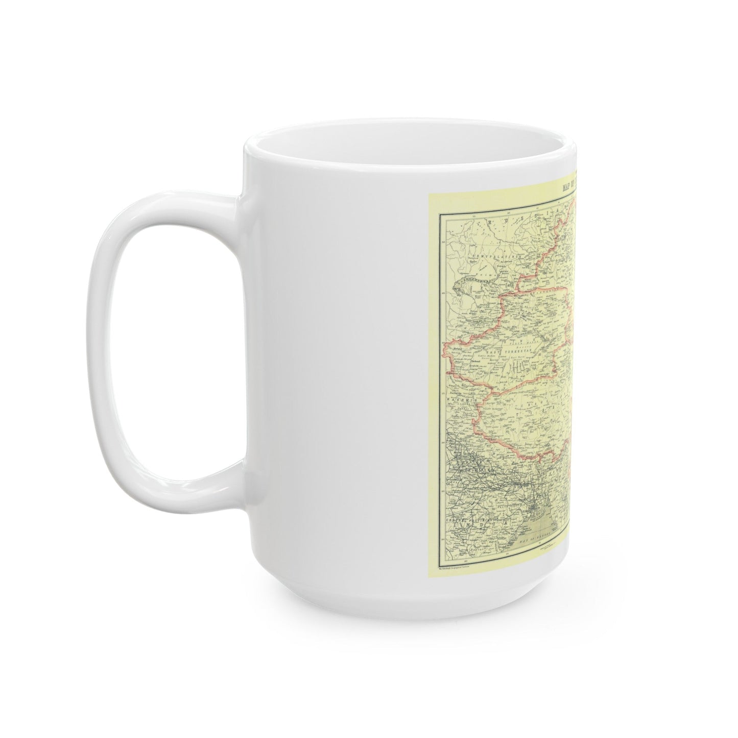 China and its Territories (1912) (Map) White Coffee Mug-The Sticker Space