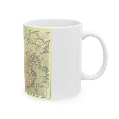 China and its Territories (1912) (Map) White Coffee Mug-The Sticker Space