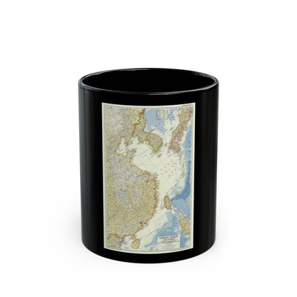 China Coast and Korea (1953) (Map) Black Coffee Mug-11oz-The Sticker Space