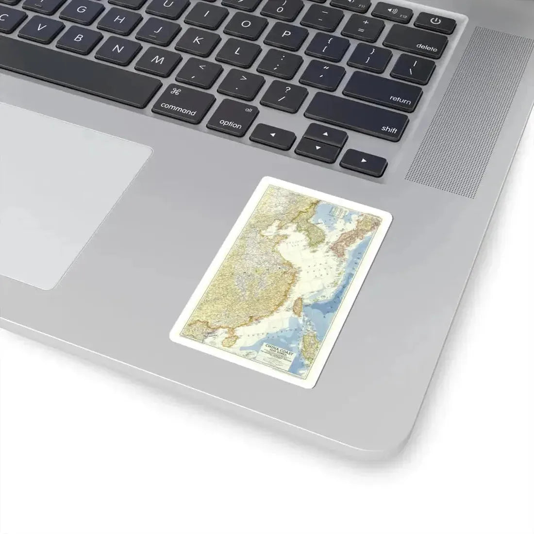 China Coast and Korea (1953) (Map) STICKER Vinyl Kiss-Cut Decal - The Sticker Space