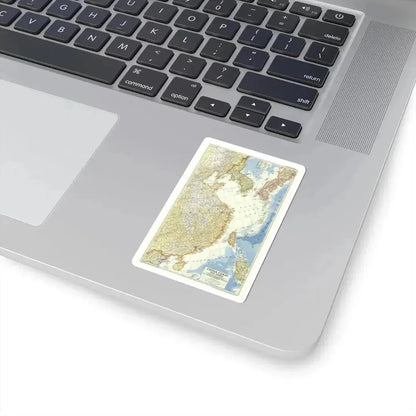 China Coast and Korea (1953) (Map) STICKER Vinyl Kiss-Cut Decal - The Sticker Space