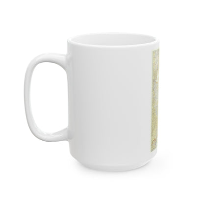 China Coast and Korea (1953) (Map) White Coffee Mug-The Sticker Space