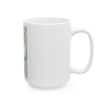 China Coast and Korea (1953) (Map) White Coffee Mug-The Sticker Space