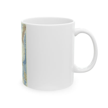 China Coast and Korea (1953) (Map) White Coffee Mug-The Sticker Space