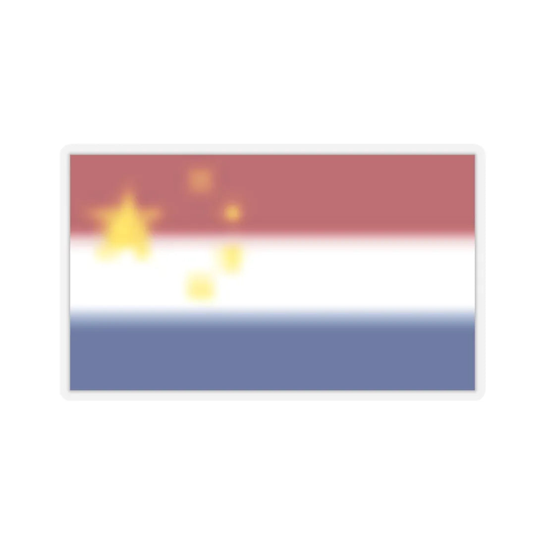 China-nederland (China) STICKER Vinyl Kiss-Cut Decal 3 Inch Transparent - The Sticker Space