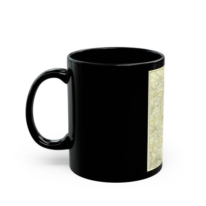 China, North Eastern (1900) (Map) Black Coffee Mug-The Sticker Space