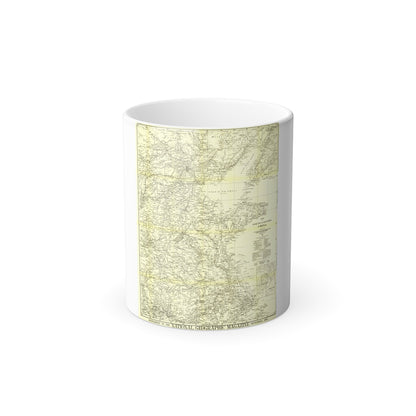 China, North Eastern (1900) (Map) Color Changing Mug 11oz-11oz-The Sticker Space