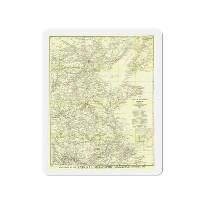 China, North Eastern (1900) (Map) Refrigerator Magnet 4 Inch - The Sticker Space