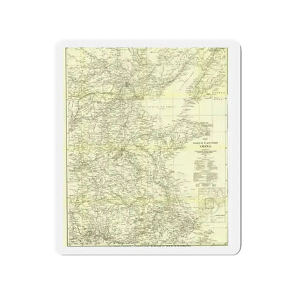 China, North Eastern (1900) (Map) Refrigerator Magnet - The Sticker Space
