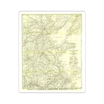 China, North Eastern (1900) (Map) STICKER Vinyl Kiss-Cut Decal 3 Inch White - The Sticker Space