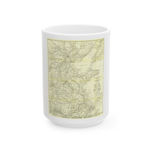 China, North Eastern (1900) (Map) White Coffee Mug-15oz-The Sticker Space