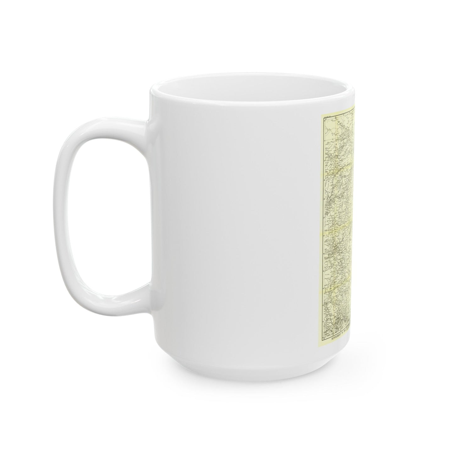 China, North Eastern (1900) (Map) White Coffee Mug-The Sticker Space