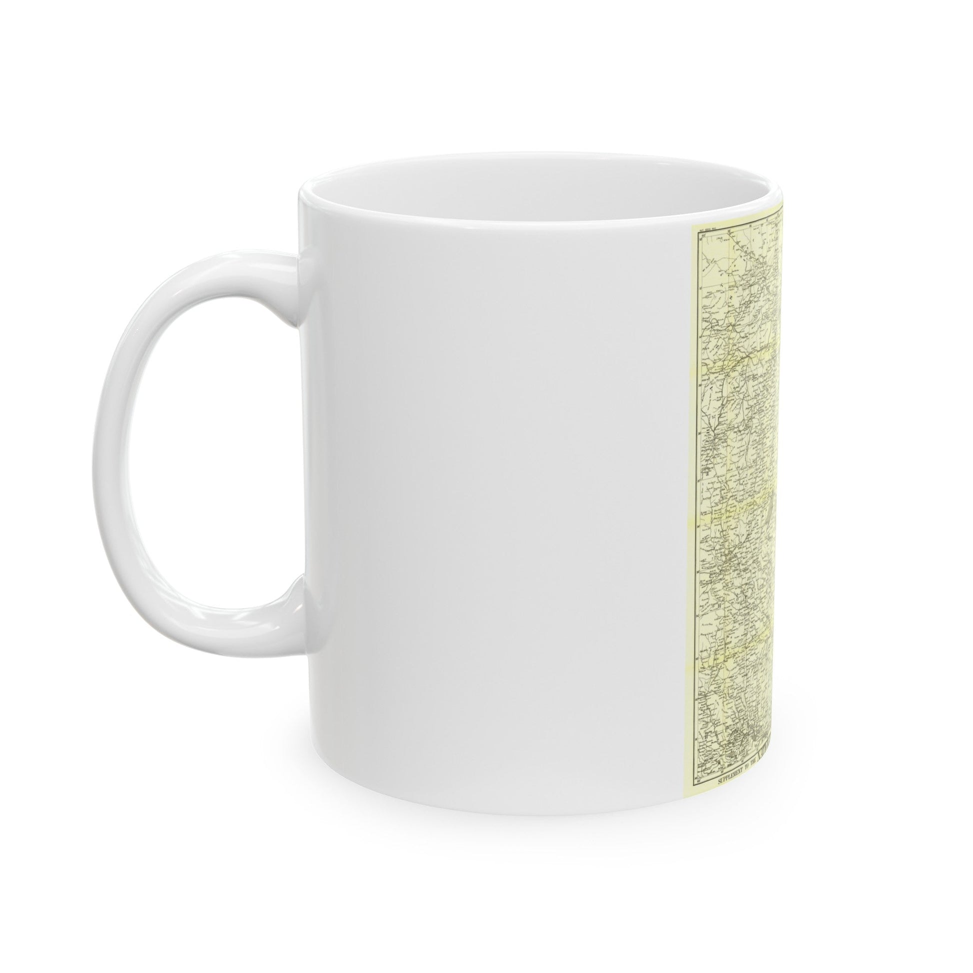 China, North Eastern (1900) (Map) White Coffee Mug-The Sticker Space