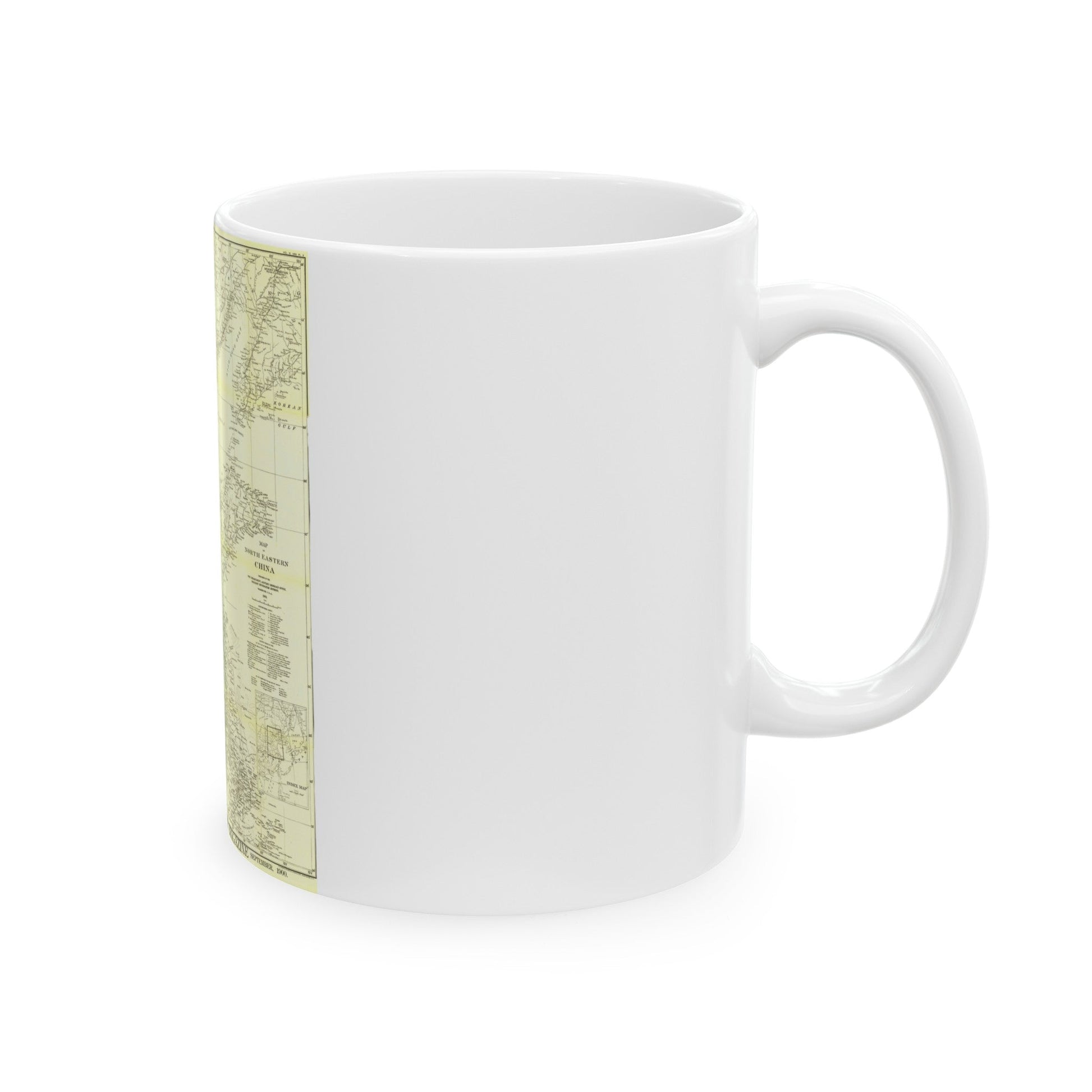 China, North Eastern (1900) (Map) White Coffee Mug-The Sticker Space