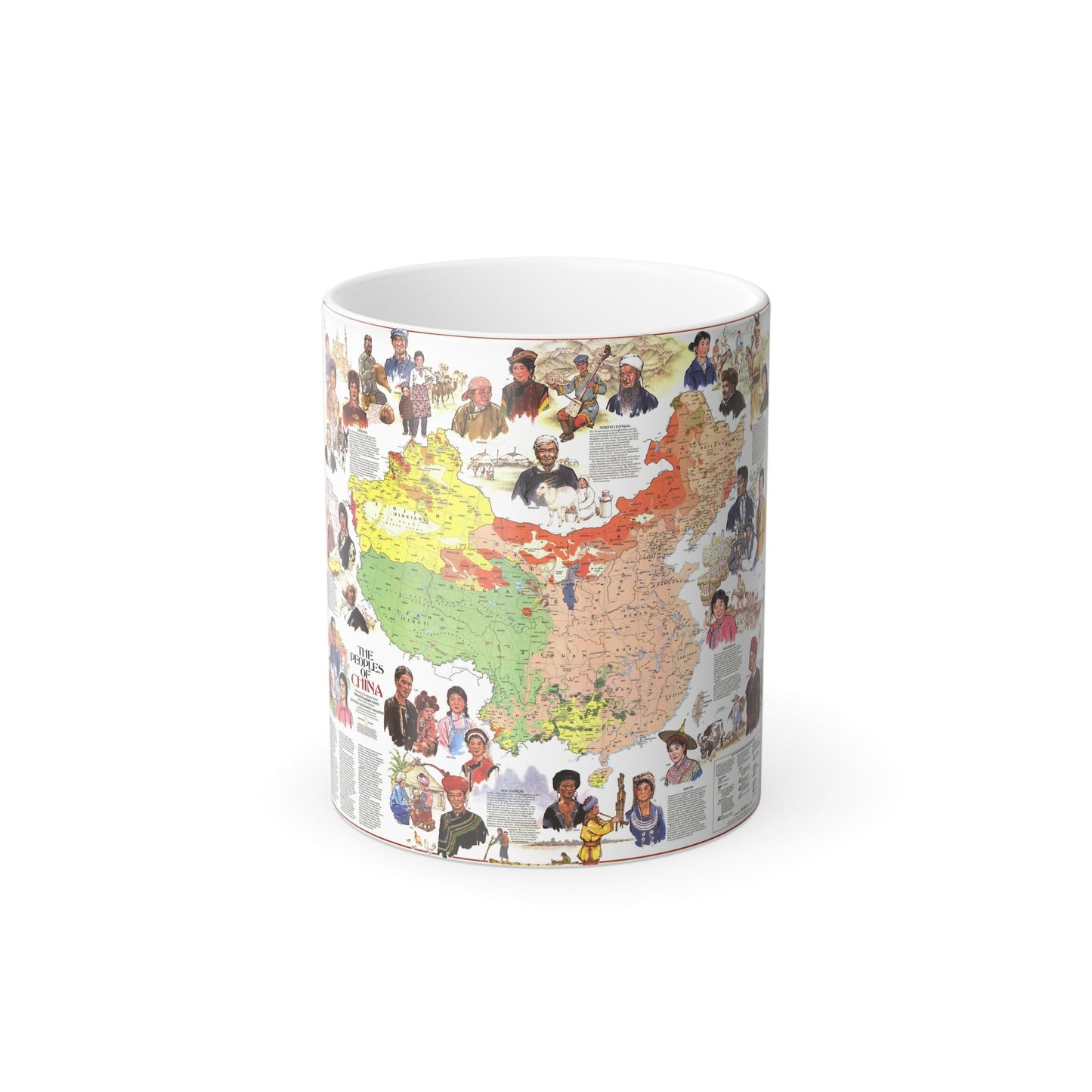 China - The Peoples (1980) (Map) Color Changing Mug 11oz-11oz-The Sticker Space