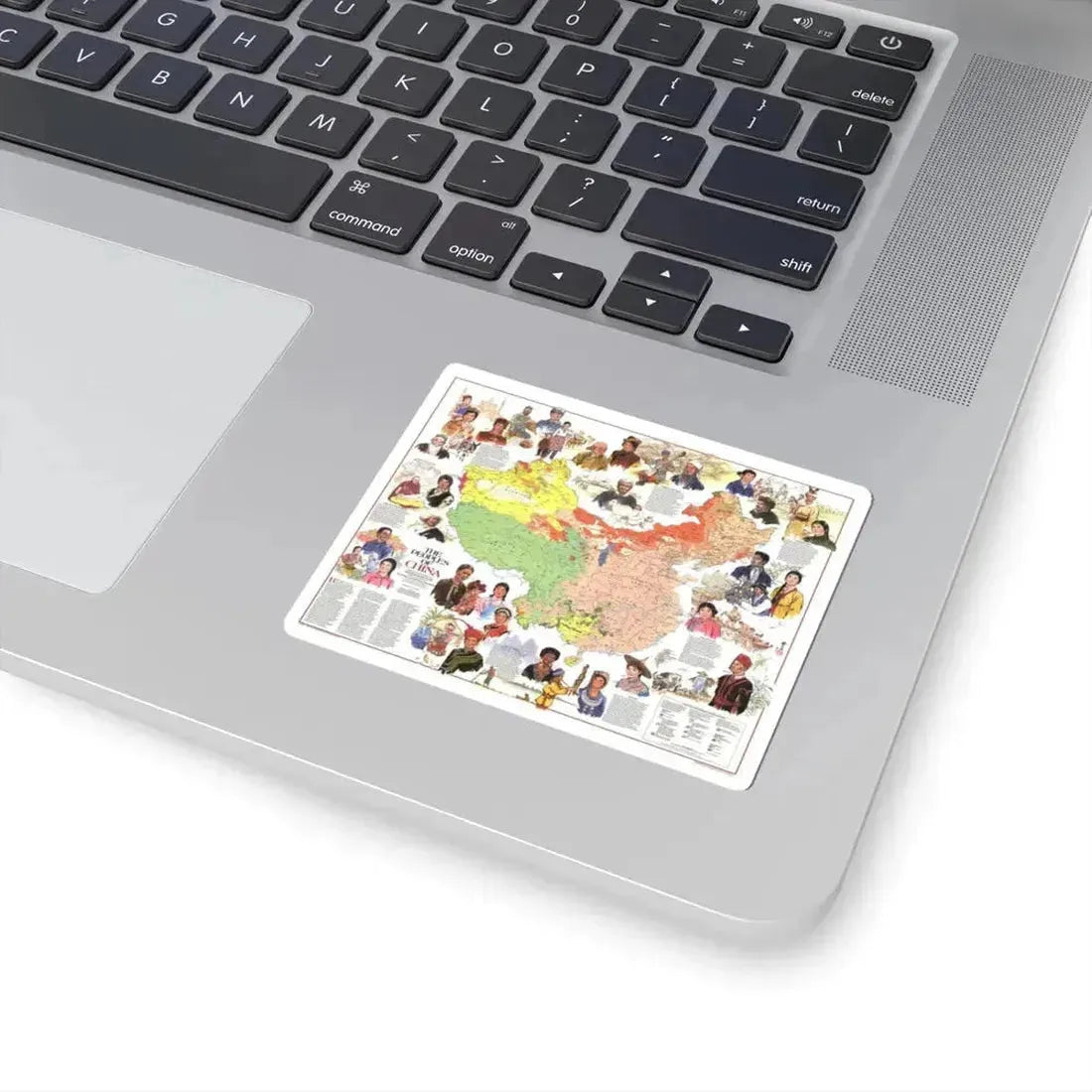 China - The Peoples (1980) (Map) STICKER Vinyl Kiss-Cut Decal - The Sticker Space